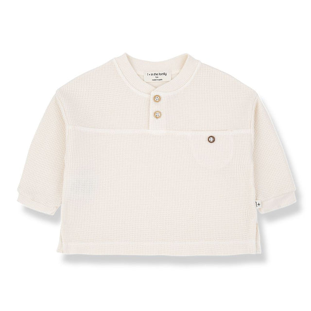 1 + in the Family Newborn AMORGOS Waffle LS Shirt E