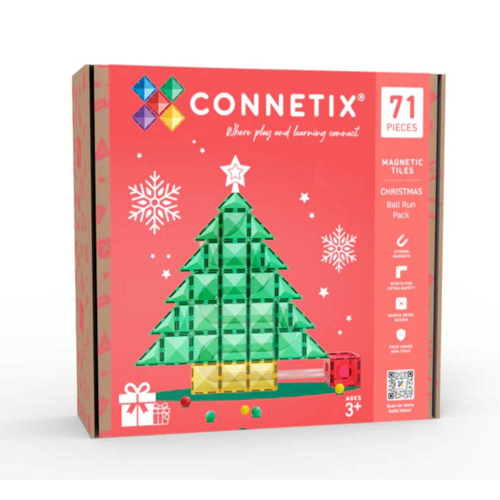 Connetix Christmas Tree Ball Run Special Edition 71pc