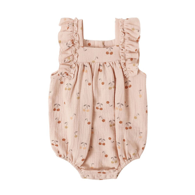 Quincy Mae Maya Romper Cherries