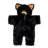 Minikane Babies Collection 28cm - Halloween Jumpsuit Little Cat in Faux Fur Rabbit Black