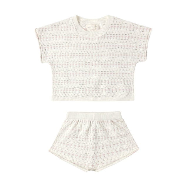 Quincy Mae Relaxed Summer Knit Set Ivory