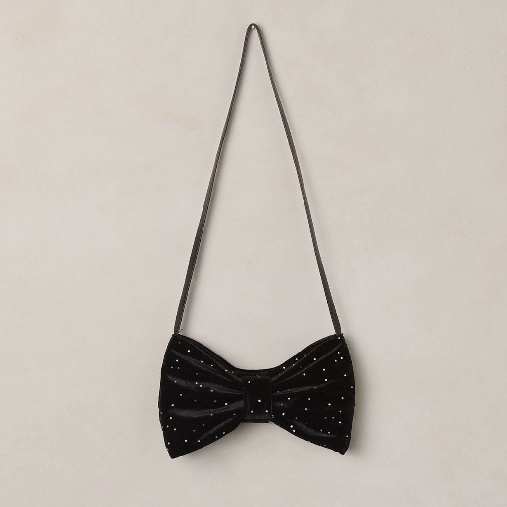 Noralee Bow Purse Black Rhinestone