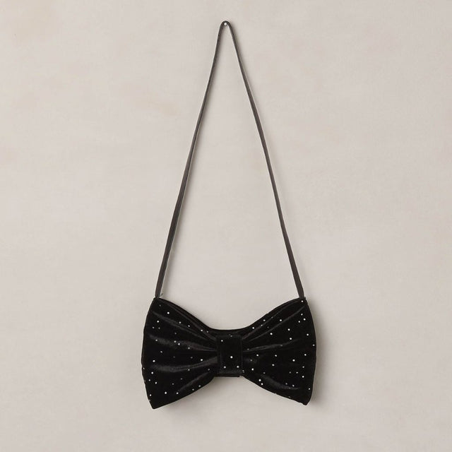 Noralee Bow Purse Black Rhinestone