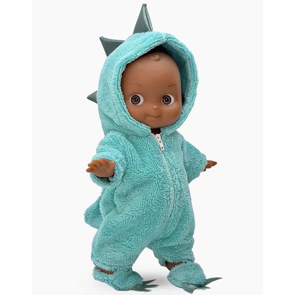 Minikane Mini Panchas Doll 27cm Arsène at Home - Dinosaur Jumpsuit