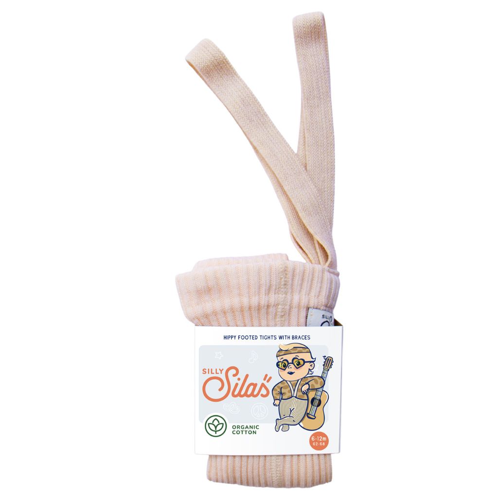 Silly Silas Hippy Footed Cotton Tights Silky Peach