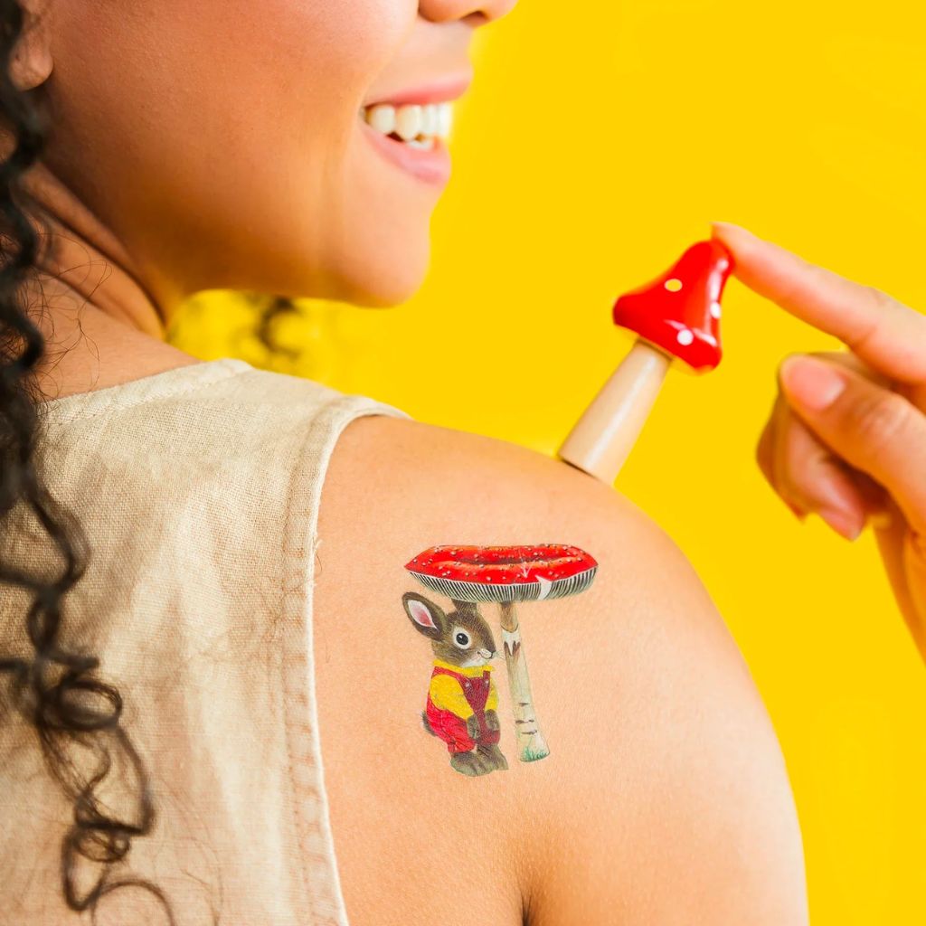 Tattly Toadstool Bunny Rs Tattoo Pair