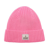 Huttelihut Hat Wool Knit Color Solid Begonia Pink