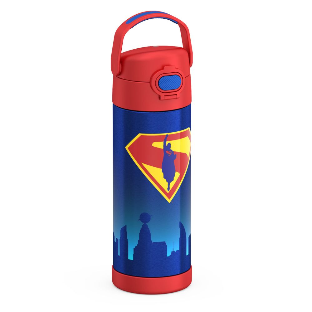 Thermos FUNtainer Water Bottle with Spout and Locking Lid- Superman 470ml