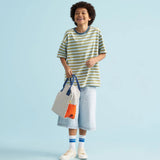 Fluf Zipper Lunch - Pencil Stripe Nautical