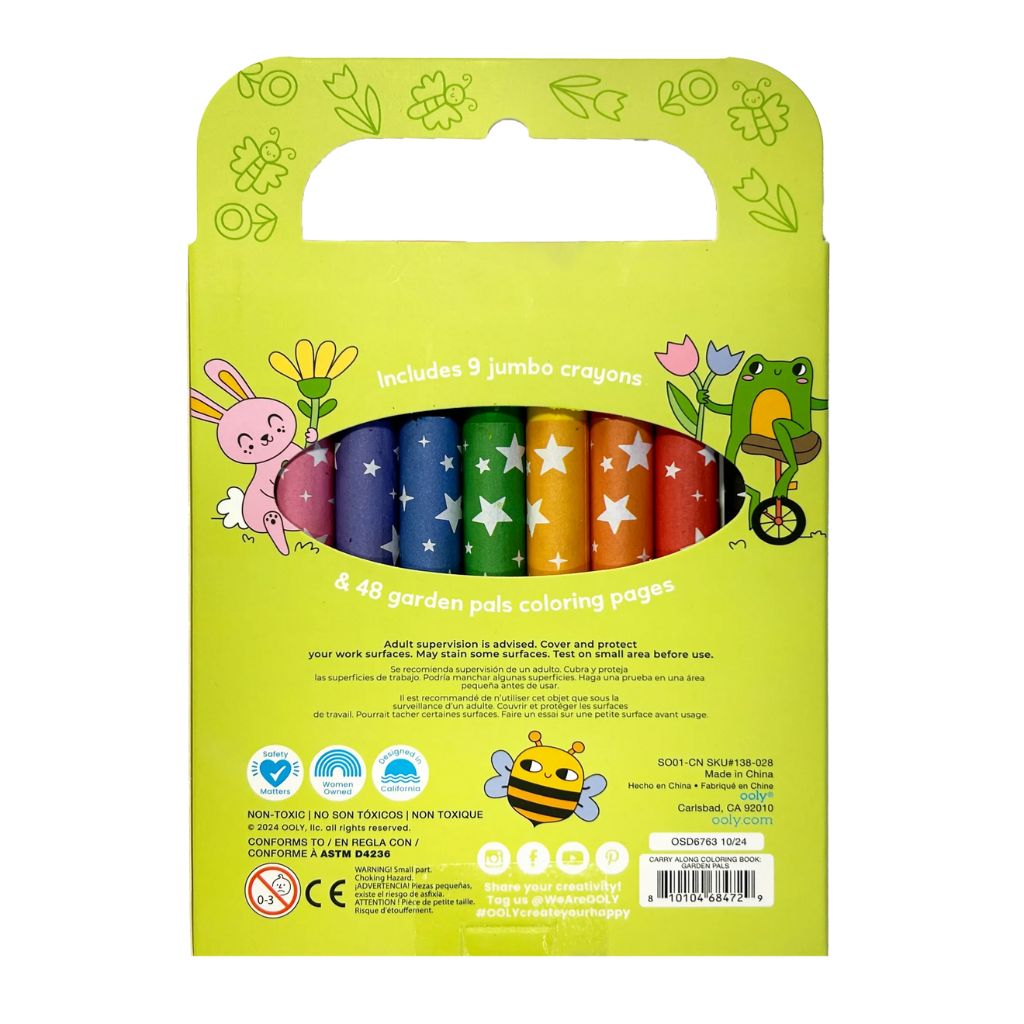 Carry Along Crayon and Colouring Book Set - Garden Pals