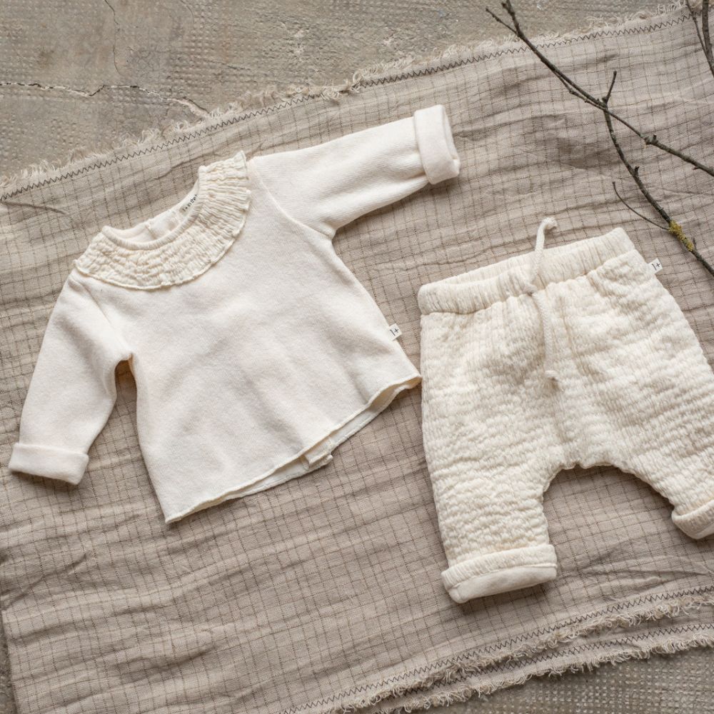 1 + in the family Newborn  EROLA Collared Fleece Top