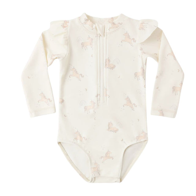 Quincy Mae Byron Rashguard One-Piece Unicorns