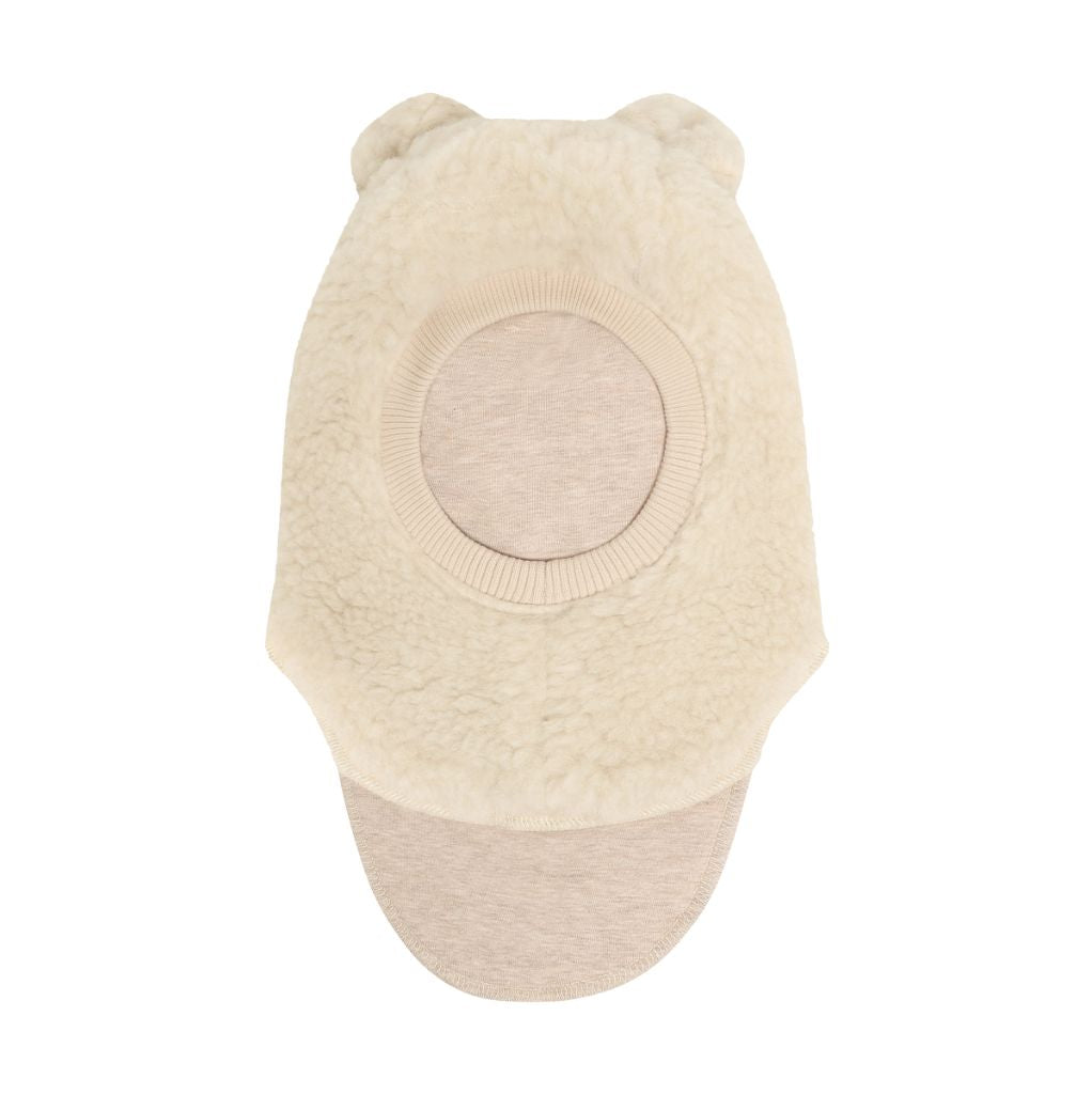 Huttelihut Balaclava Ears Wool Teddy Cement