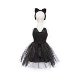 Black Cat Dress & Headpiece, Size 5-6