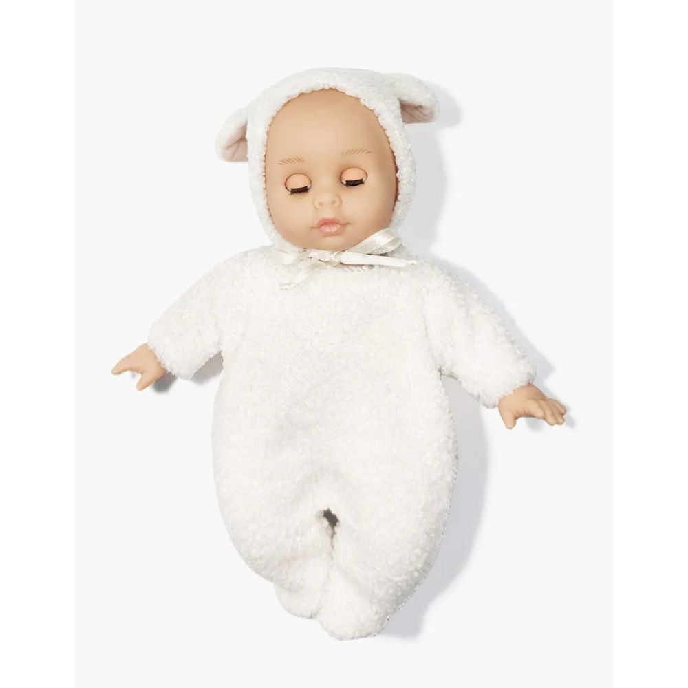 Minikane Célestine Baby Doll 26cm - Sleepy Eyes in Lamb Ecru Outfit