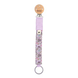 Liberty x BIBS Pacifier Clip Chamomile Lawn Violet Sky