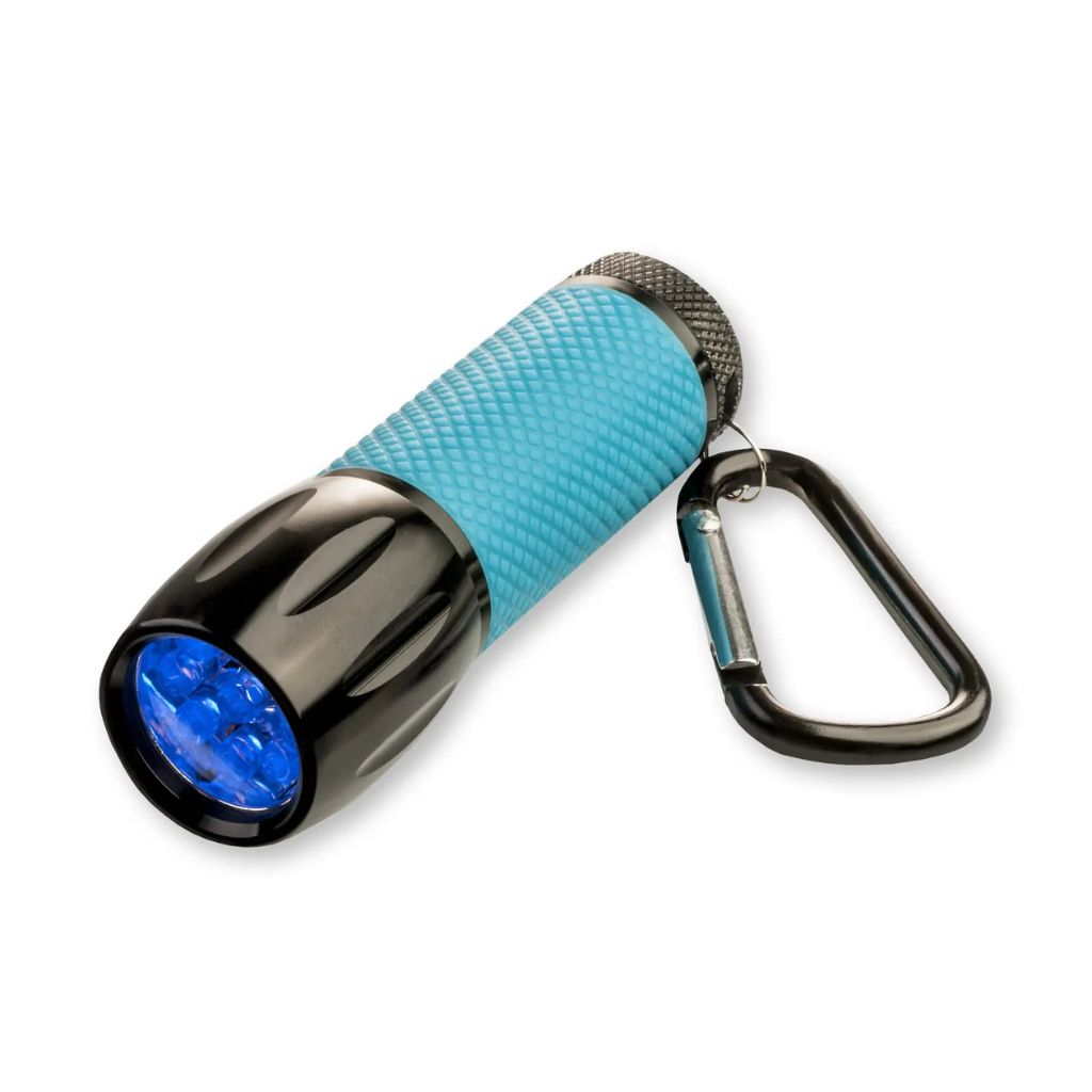 Bright UV Led Flashlight, with Glow-in-The-Dark Rubber Grip