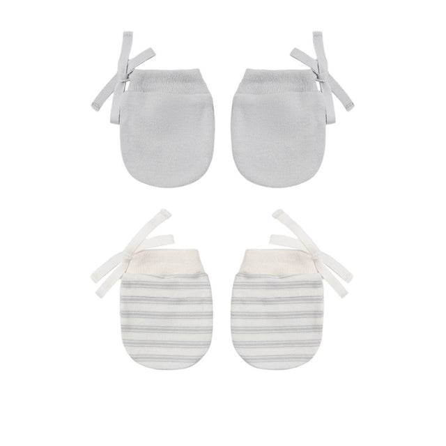Quincy Mae No Scratch Mittens Set of 2 Cloud Stripe