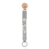 Liberty x BIBS Pacifier Clip Capel Fossil Grey