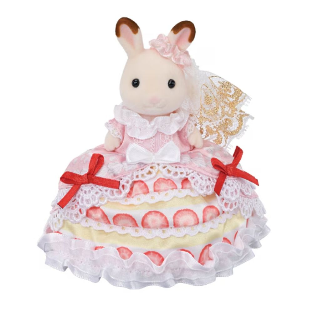Calico Critters Happy Birthday Freya - Strawberry Cake Dress