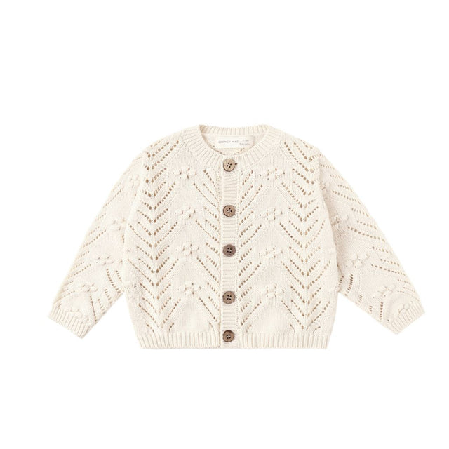 Quincy Mae Knit Cardigan Natural