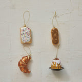 Glass Toaster Pastry Ornament w/ Beads & Glitter, 4"H