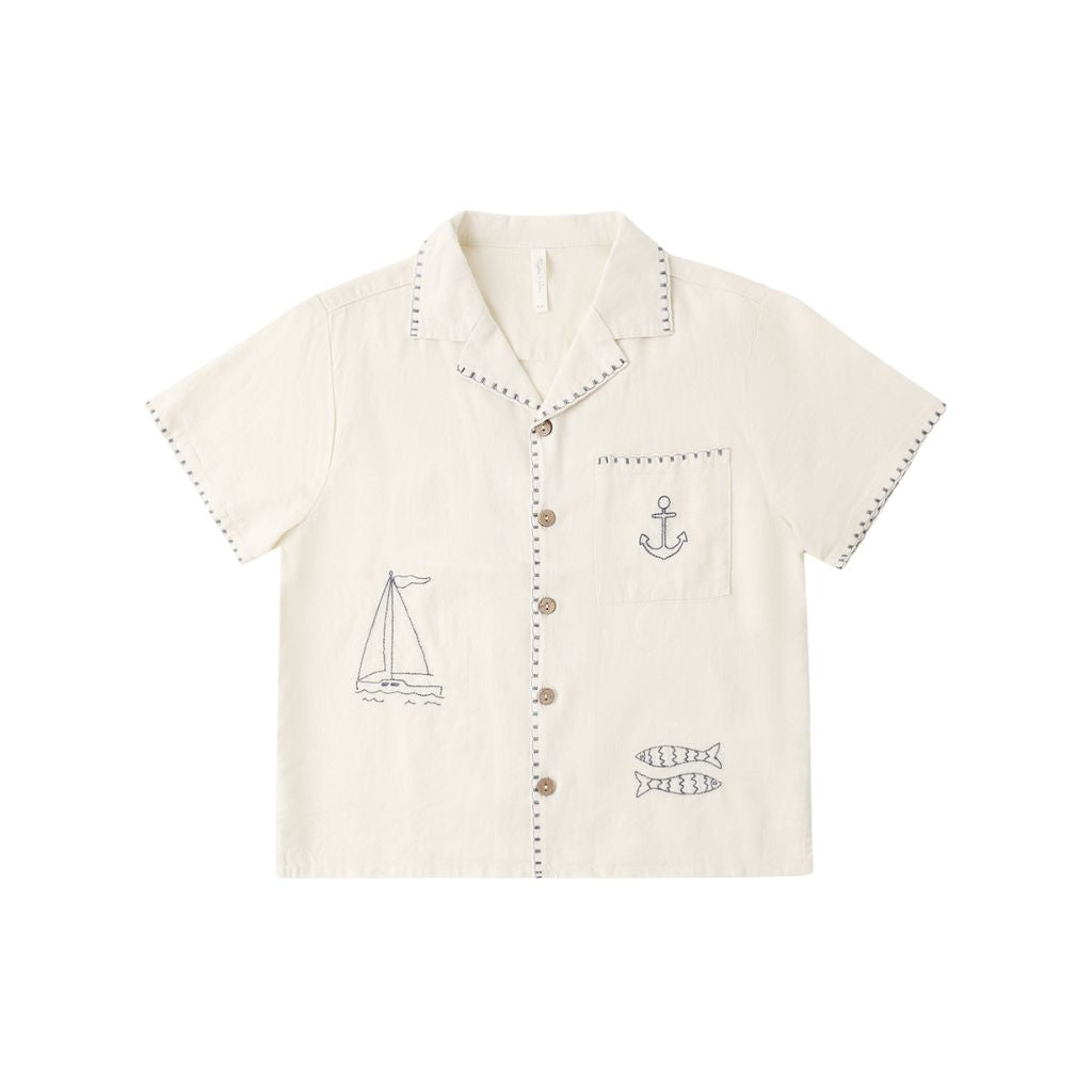Rylee + Cru Lapel Collar Shirt Sailor