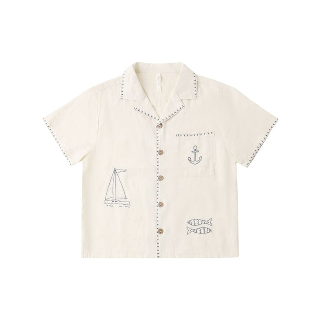 Rylee + Cru Lapel Collar Shirt Sailor