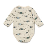 Wilson & Frenchy Woolly Whales Organic Bodysuit