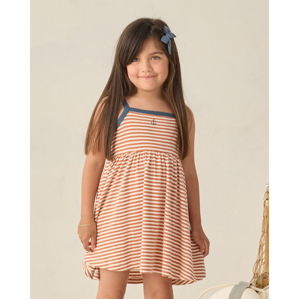 Rylee + Cru Lea Dress Poppy Stripe