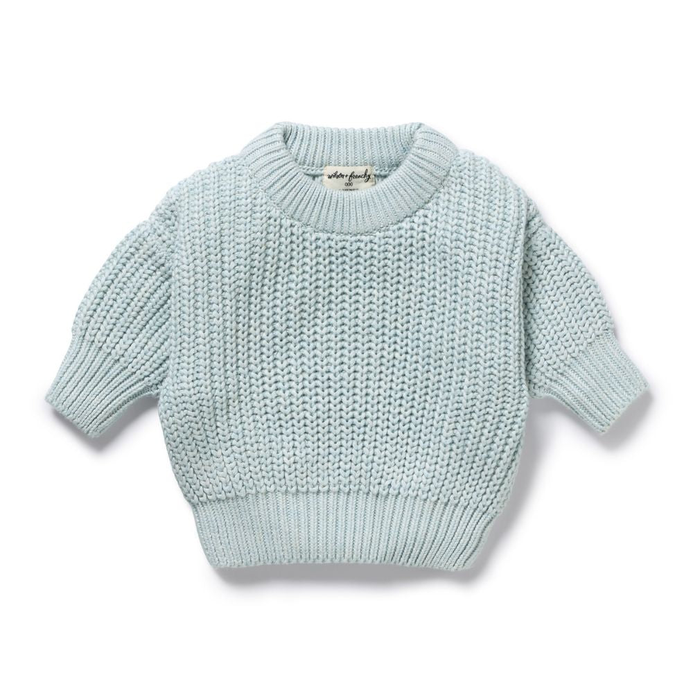Wilson & Frenchy Cloud Blue Organic Knitted Jumper