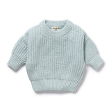 Wilson & Frenchy Cloud Blue Organic Knitted Jumper