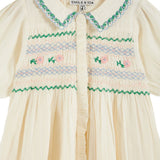 Emile & Ida Hand Embroidered Smock Dress