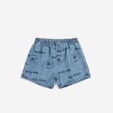 Bobo Choses Baby Pickles The Dog all over denim short