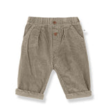 1 + in the Family QUEBEC beige baby corduroy pants, fully lined, with turned-up cuffs