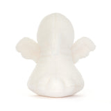 Jellycat Bob Ghost, a floaty white plush ghost soft toy with hard beady eyes and bean-weighted base