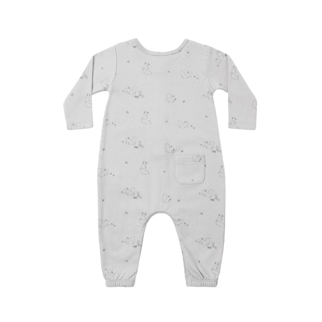 Quincy Mae Long Sleeve Jumpsuit Squirrel
