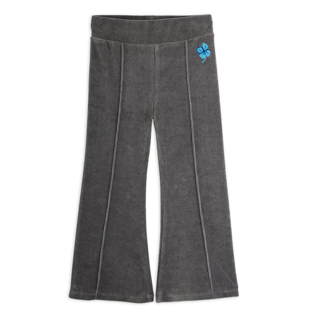 Mini Rodini Clover emb Velour Flared Trousers