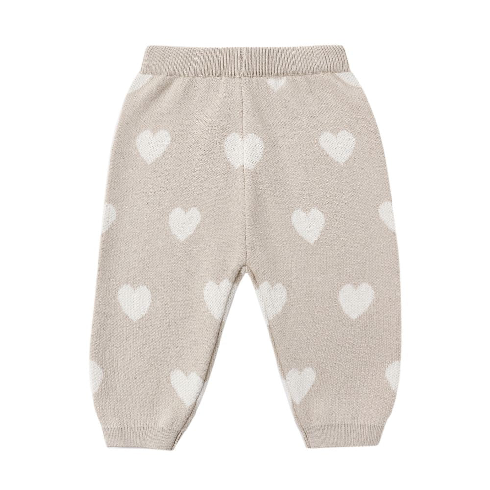 Quincy Mae Heart Knit Pants