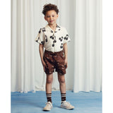 Mini Rodini Note AOP Muslin SS Shirt