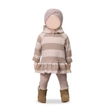 1 + in the family HILDA Striped Hooded Fleece Dress