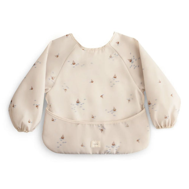 Mushie Long Sleeve Bib - Boats