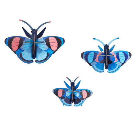 DIY 3D Wall Decoration - Peacock Butterflies (set of 3)