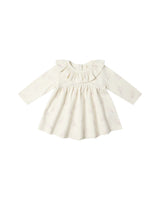 Quincy Mae Ruffle Collar Jersey Dress Snow Owls