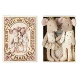 Maileg Royal Twin Mice, Little Sister and Brother in Matchbox
