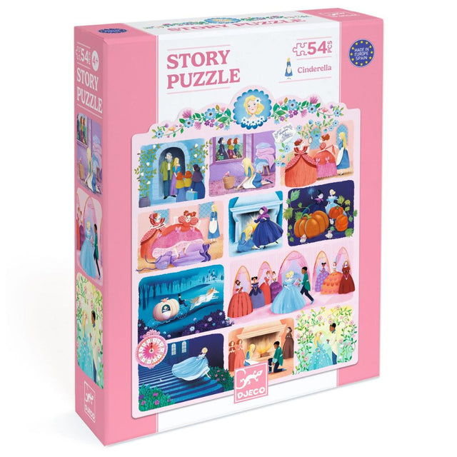 Djeco Story Puzzle- Cinderella, 54 pcs