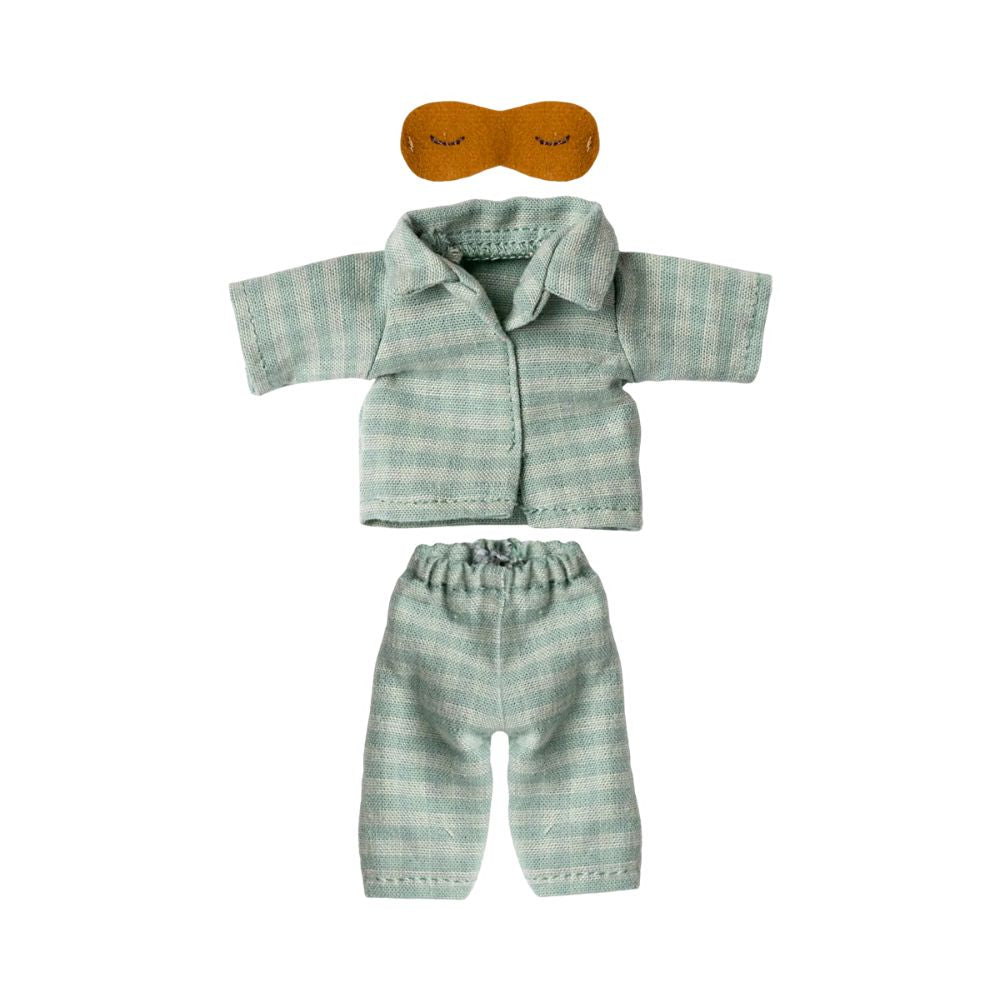 Maileg Pyjamas, Dad mouse - Mint/sand