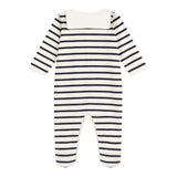 Petit Bateau Sleeper with collar Marine