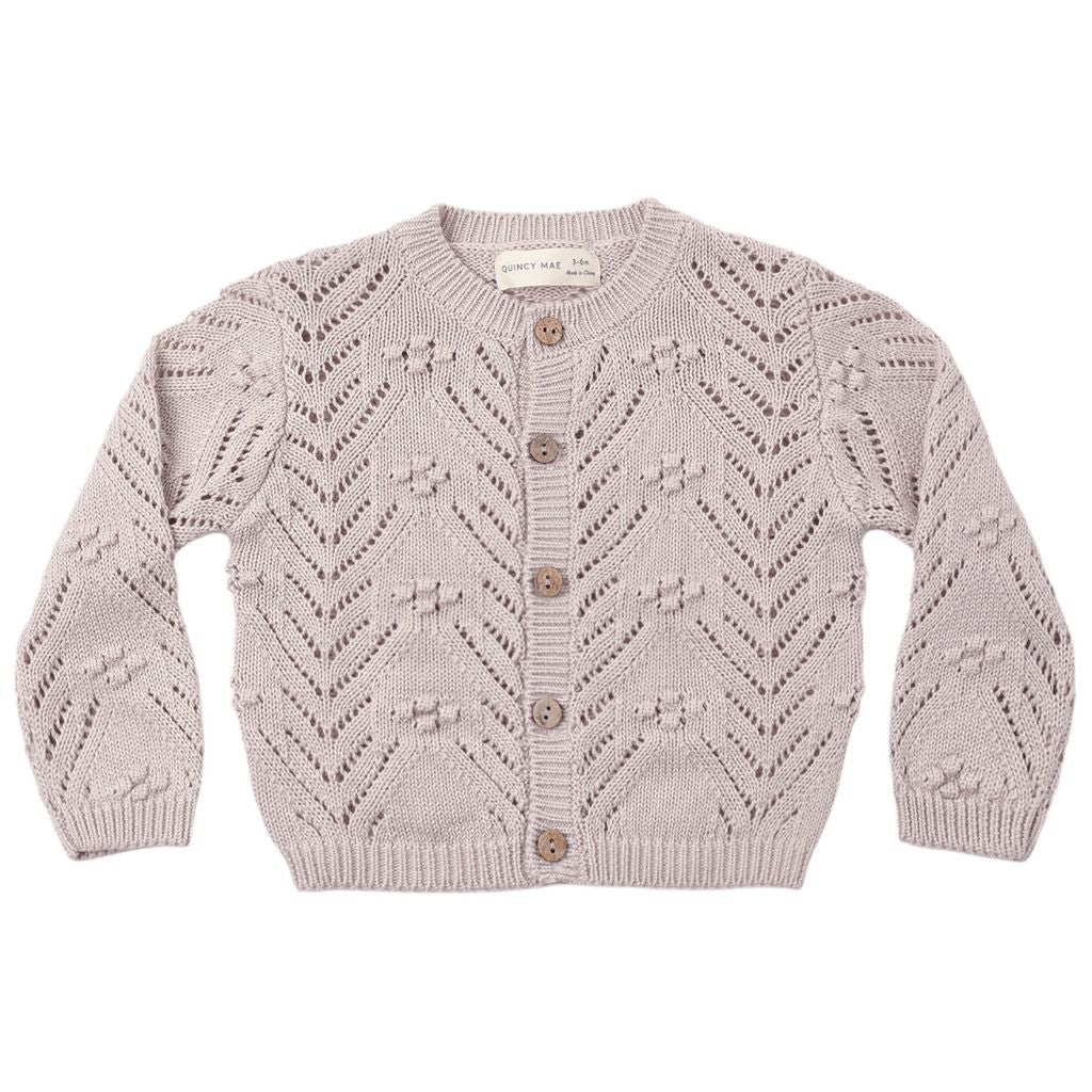 Quincy Mae Knit Cardigan Lilac Mist