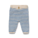 Wilson & Frenchy Frosted Blue Organic Knitted Stripe Legging